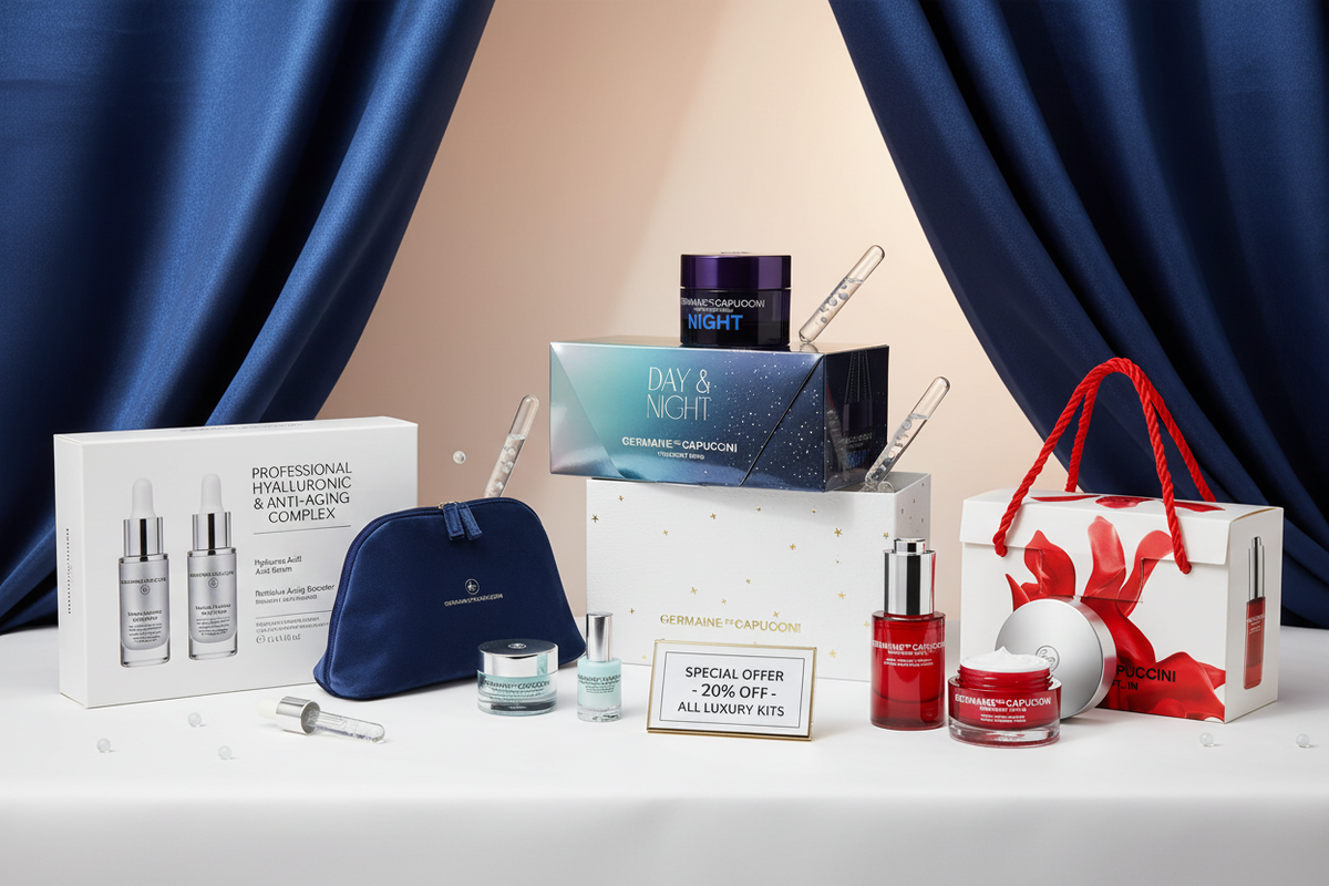Promociones y ofertas en cosmética premium - Rutinas con ácido hialurónico, tratamientos antiedad Timexpert Lift IN y Day & Night de Germaine de Capuccini en oferta en Uruguay