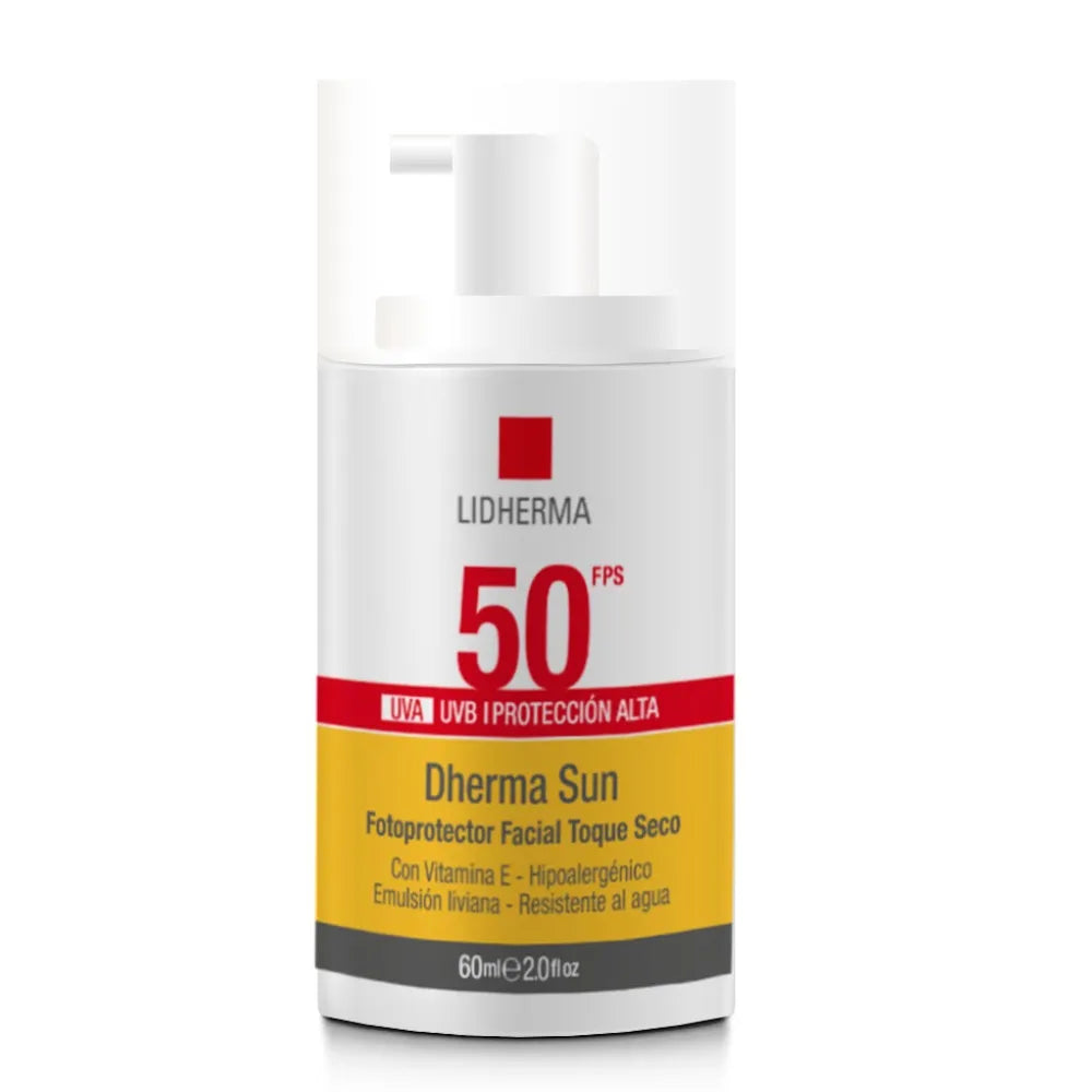 Dherma Sun Fotoprotector Facial toque seco - SPF50- Lidherma