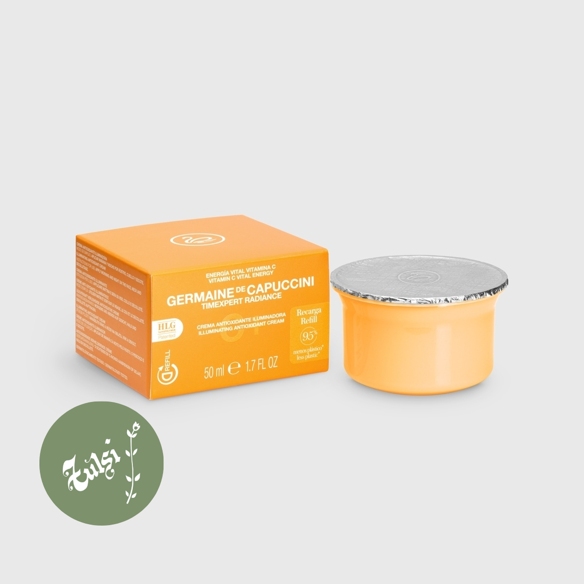 Refill Crema Antioxidante Iluminadora con Vitamina C Germaine de Capuccini - Tulsi Uruguay — imagen principal con marca y tienda.